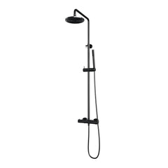 Brauer Edition stortdoucheset - hoofddouche 20 cm - staafhanddouche - Geborsteld Gunmetal PVD