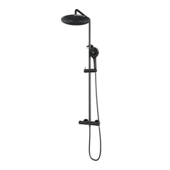 Brauer Edition stortdoucheset - hoofddouche 30 cm - ronde handdouche - Geborsteld Gunmetal PVD