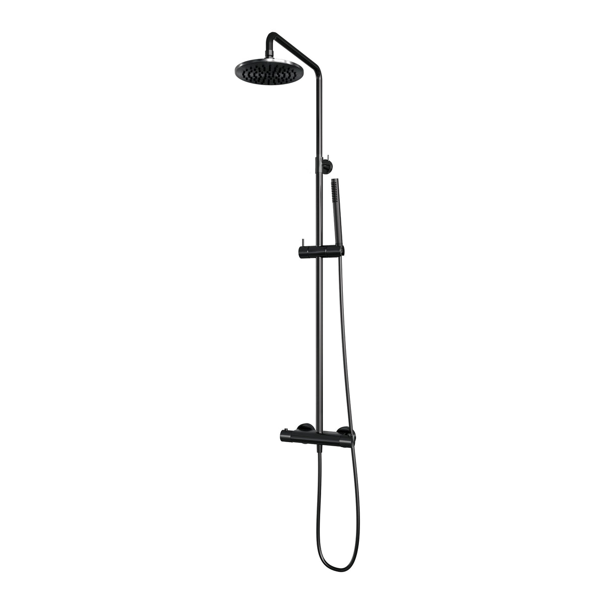 Brauer Carving stortdoucheset - hoofddouche 20cm - staafhanddouche - Geborsteld Gunmetal PVD