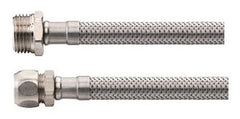 Flexible connection hose Kiwa 3/8" male x 10mm 30 cm Stainless Steel
