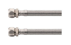 Flexible connection hose 12mm compression x 12mm compression 60 cm Stainless Steel