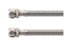 Flexible connection hose Kiwa 10mm compression x 15mm compression 50 cm Stainless Steel
