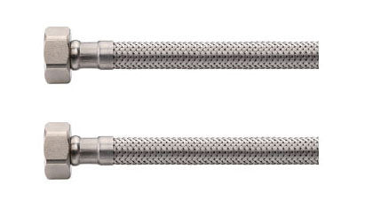 Flexible connection hose 1/2" FI x 3/8" FI 30 cm SS