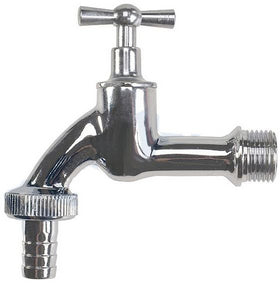 HM hose connection stopcock chrome 1/2x3/4
