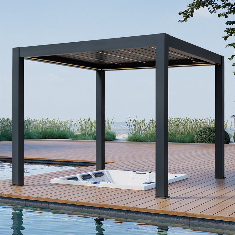 AWT Pergola extreem - wit/antraciet - elektrisch