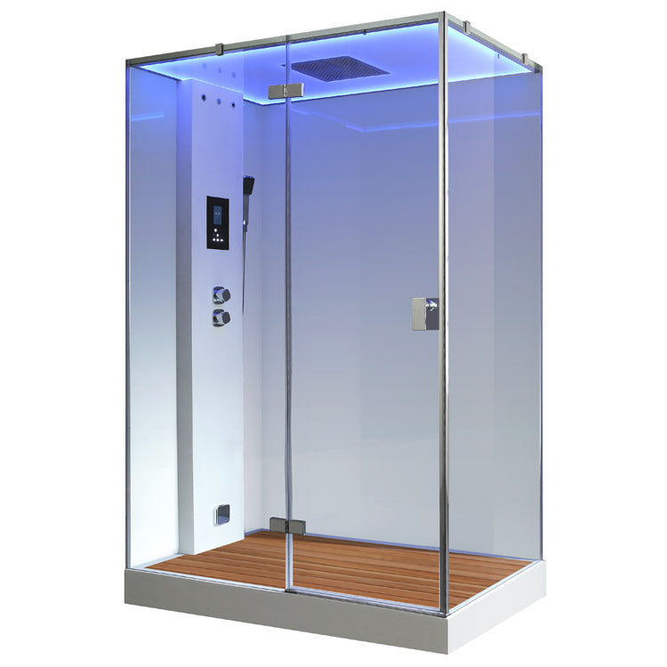 AWT Dampfdusche LD211F15 mit Duschtasse weiß 150x90 links