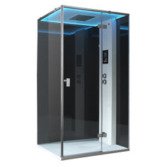 AWT Dampfdusche LD207F15 schwarz 120x90 rechts