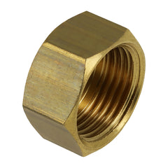 Threaded fitting cap brass 1/4" NPT female