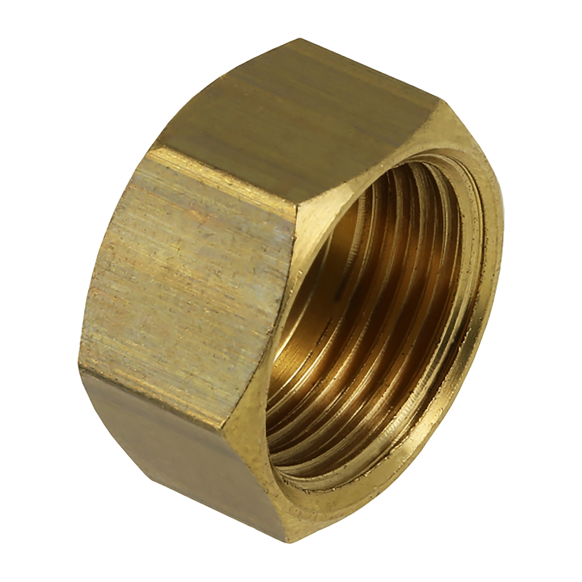 Threaded fitting cap brass 1" FI