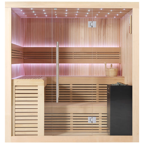 AWT Sauna B1112B Hemlock 200x170 9kW Virta Bi-O