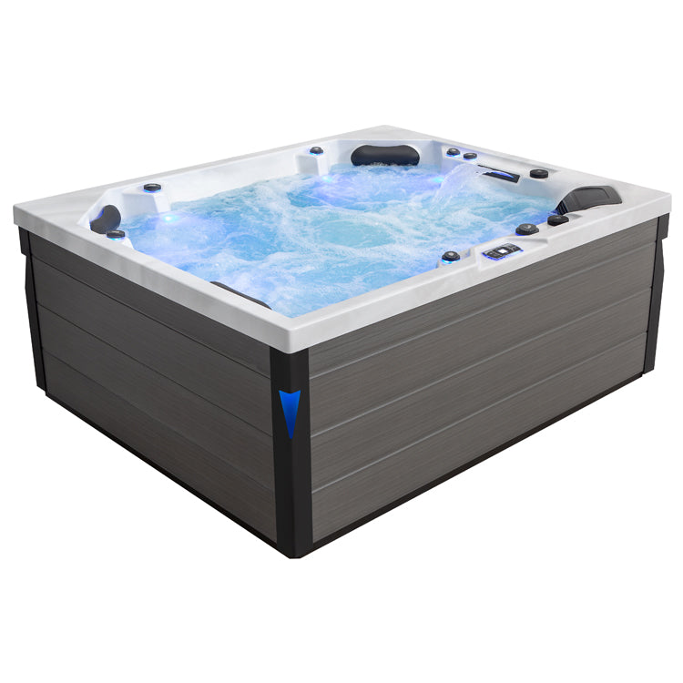 AWT Whirlpool Aussenwhirlpool IN-406 eco extreme pro Sterling Silver 225x185 grijs