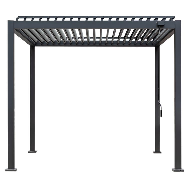 AWT Pergola P2-3 basic met handslinger - Waterdicht & Weerbestendig - Antraciet RAL 7043