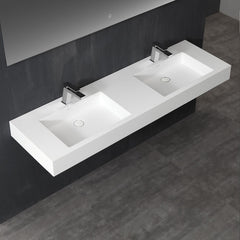 StoneArt Wastafel LP4514 - wit glanzend - 140x48