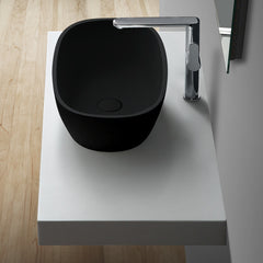 StoneArt Wastafel LC151 - zwart mat - 57x33cm