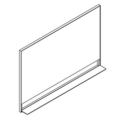 Arcqua Reflect spiegel met planchet aluminium 120x80cm mat zwart
