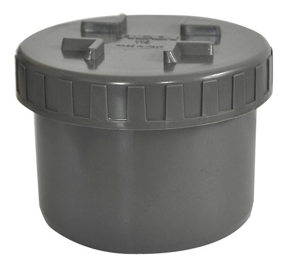 Eindstuk met schroefdeksel 110 mm PVC