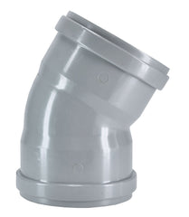 PVC Afvoerbocht 30gr.2xmanchet grijs 110mm