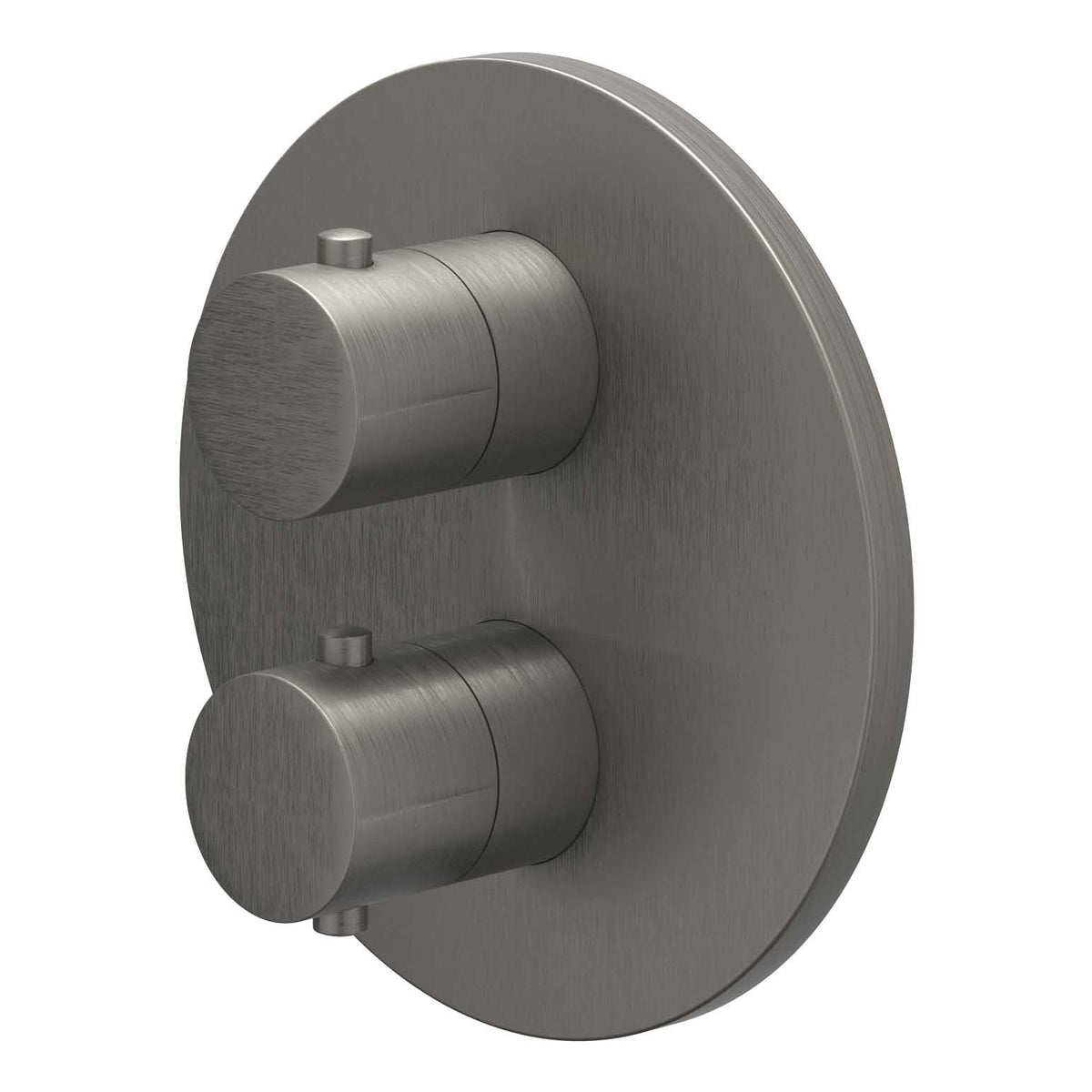 IVY Bond afbouwdeel inbouwthermostaat 2-weg stop-omstel - geborsteld metal black PVD