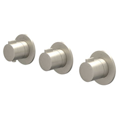 IVY Pact afbouwdeel inbouwthermostaat 2 stopkranen symmetry - geborsteld nickel PVD