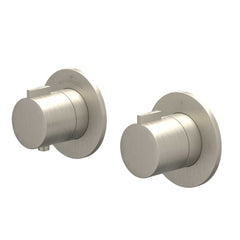 IVY Pact afbouwdeel inbouwthermostaat 2-weg stop-omstel symmetry - geborsteld nickel PVD