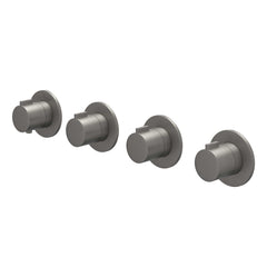 IVY Pact afbouwdeel inbouwthermostaat 3 stopkranen symmetry - geborsteld metal black PVD