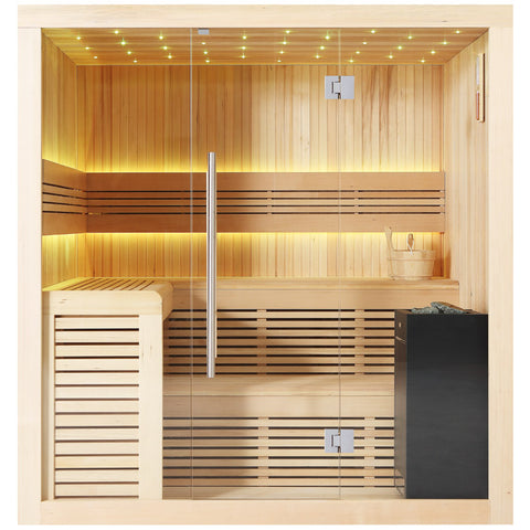 AWT Sauna B1112B Hemlock 200x170 9kW Virta Bi-O