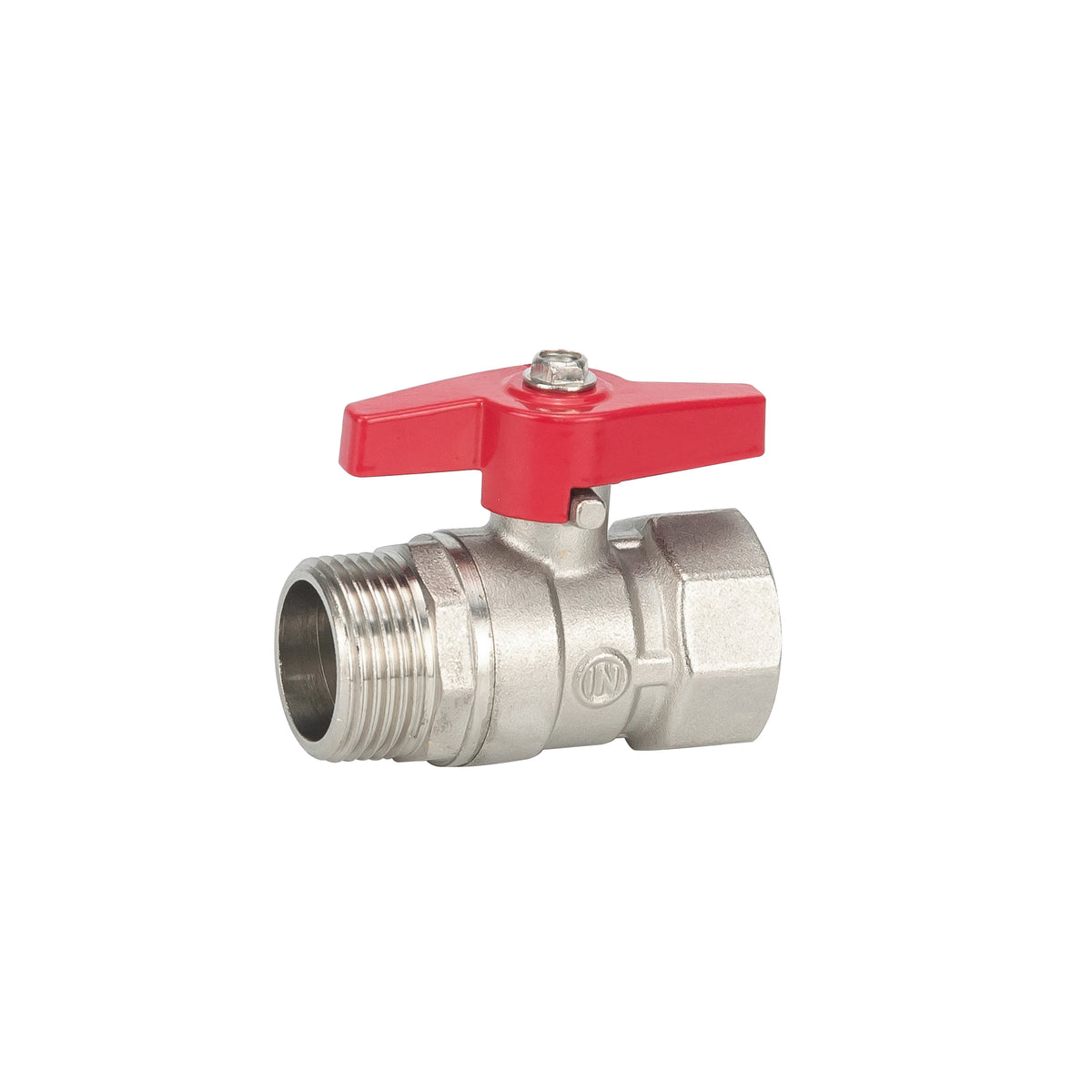 Ball valve with butterfly handle thread 3/4"F x 3/4"M