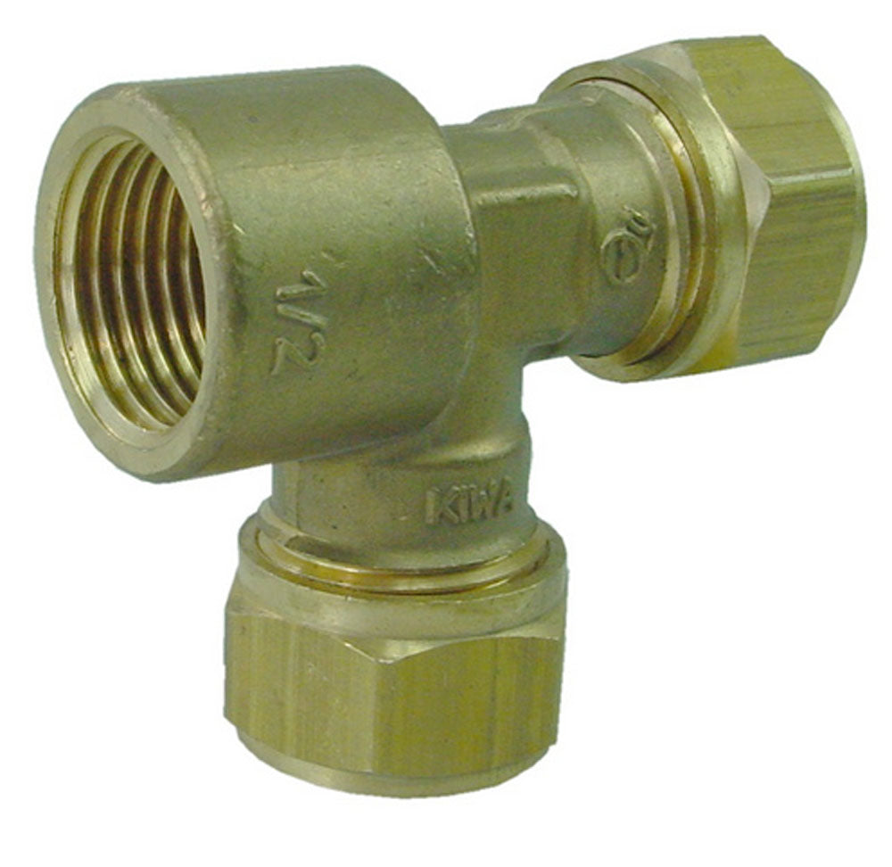 P-737 messing knel teestuk 15x15x1/2"binnen