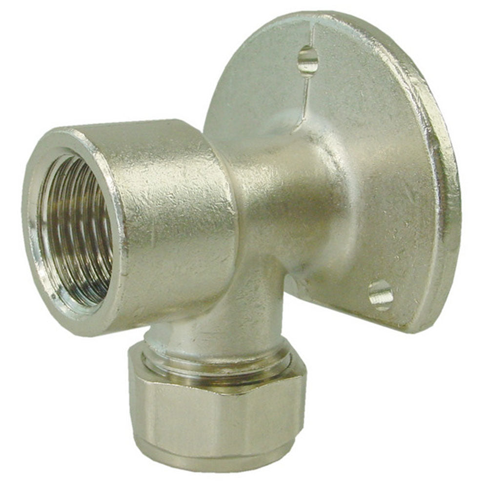 P-803Wp brass compression wall plate 1/2"female x 15 nickel-plated