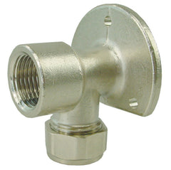 P-803Wp brass compression wall plate 1/2"female x 15 nickel-plated