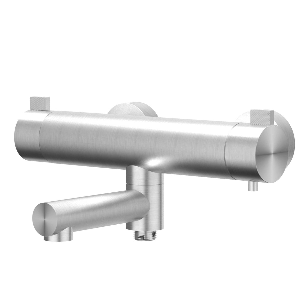 IVY Tribe opbouw badthermostaat met wegdraaibare baduitloop RVS 316 - geborsteld RVS