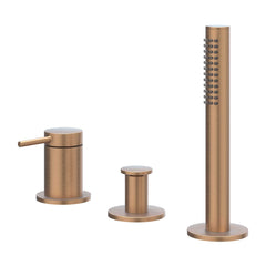 IVY Bond badrandcombinatie 3-gats - geborsteld mat koper PVD