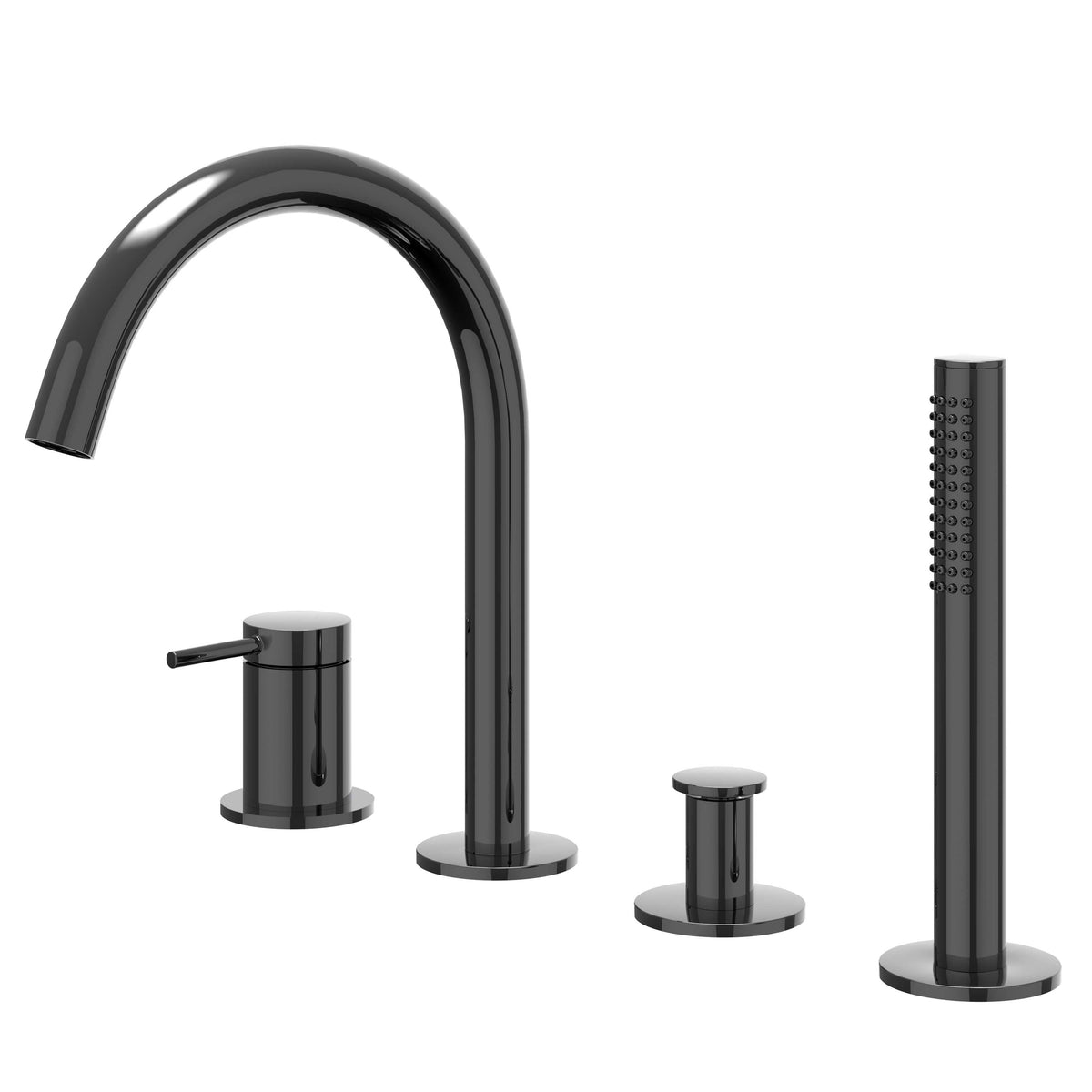 IVY Bond badrandcombinatie 4-gats - zwart chroom PVD
