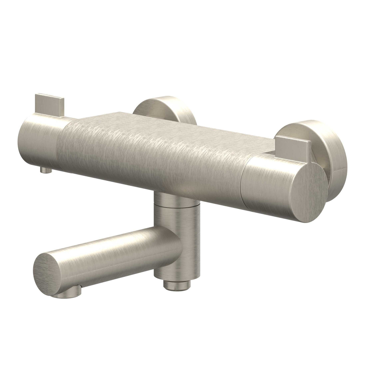 IVY Pact opbouw badthermostaatkraan draaibare uitloop cooltouch - geborsteld nickel PVD