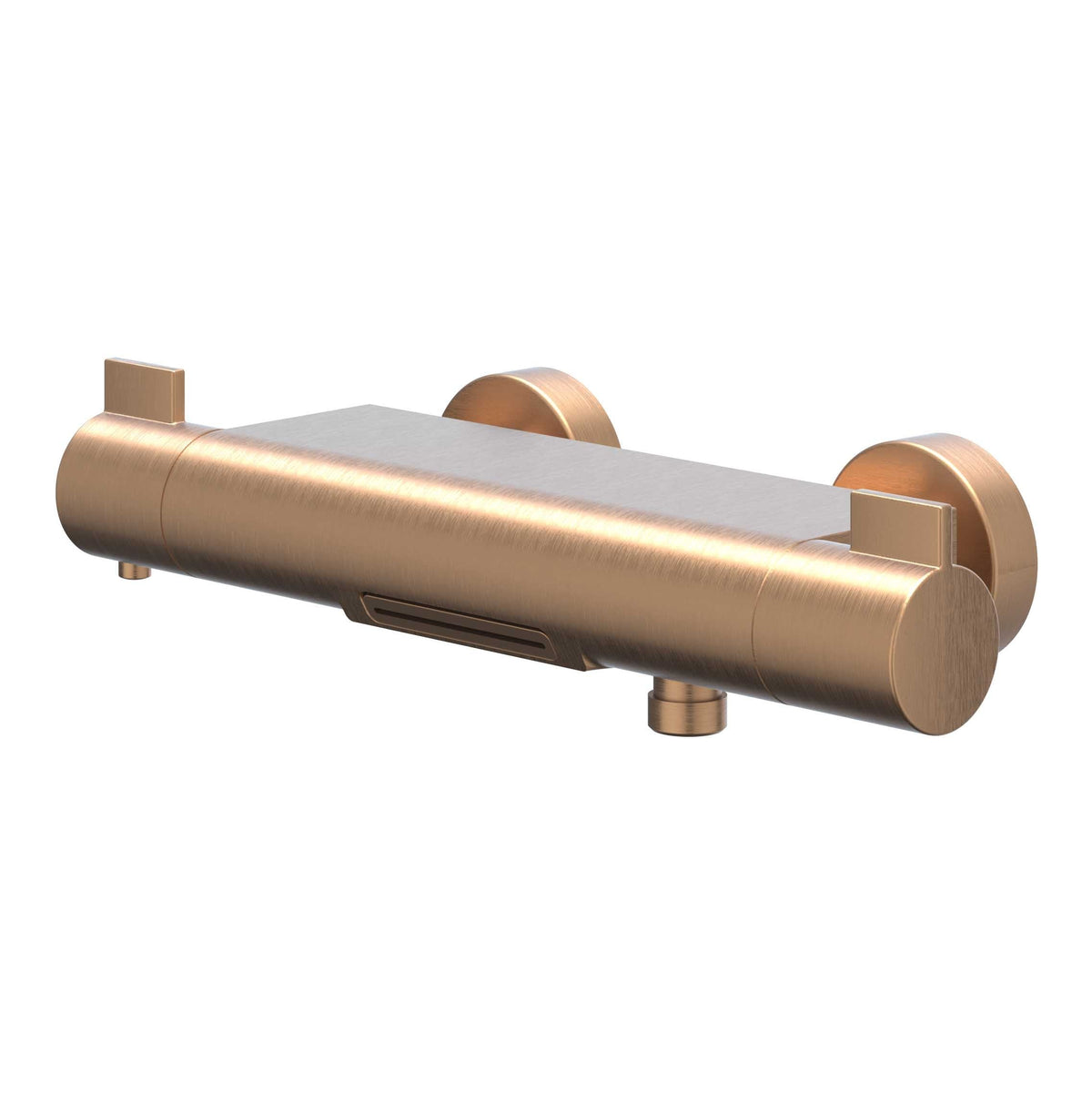 IVY Pact badthermostaatkraan opbouw cooltouch met cascade uitloop - geborsteld mat koper PVD