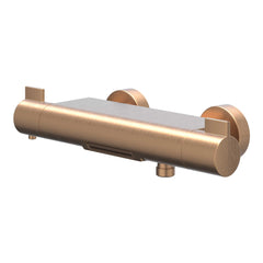 IVY Pact badthermostaatkraan opbouw cooltouch met cascade uitloop - geborsteld mat koper PVD