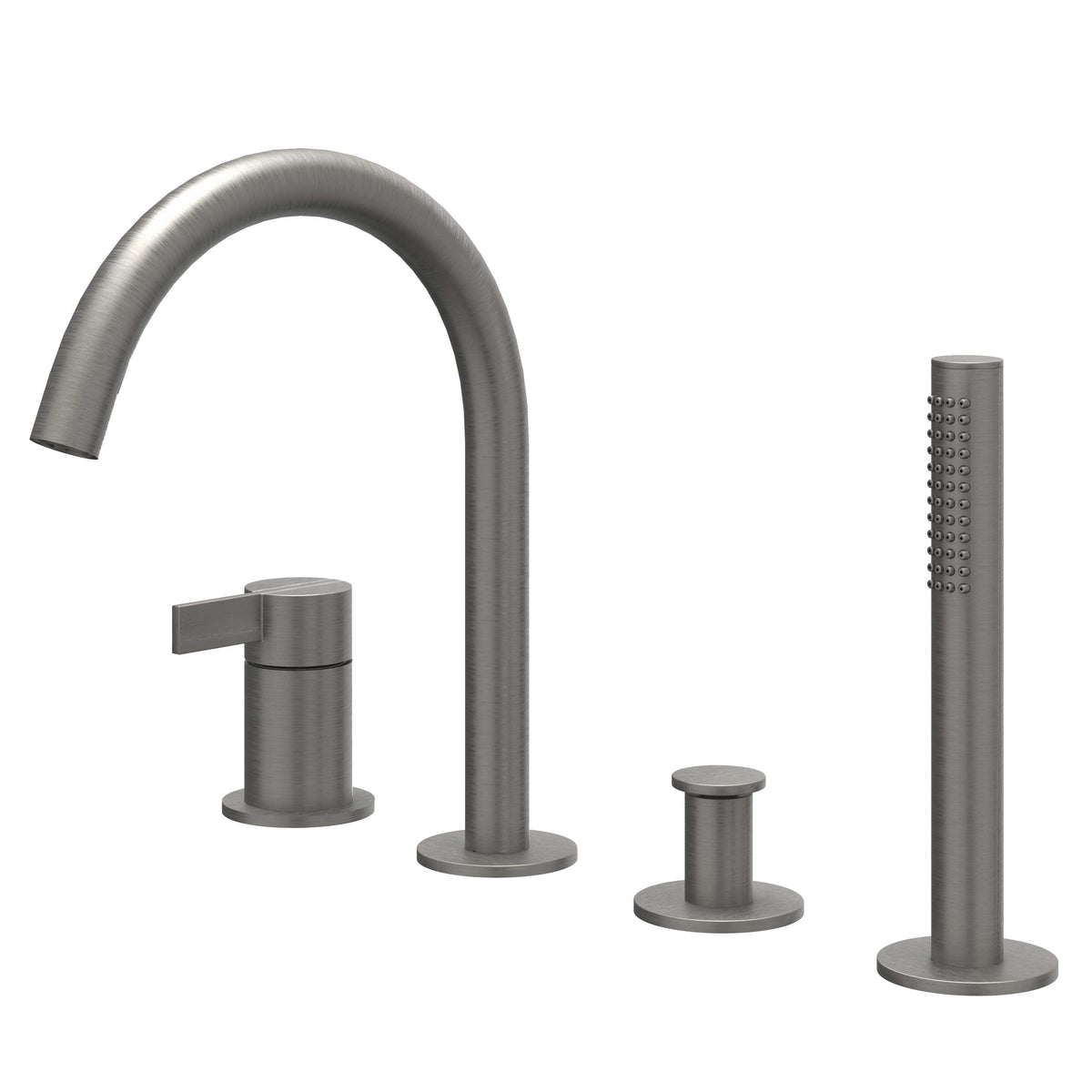 IVY Pact badrandcombinatie 4-gats - geborsteld metal black PVD