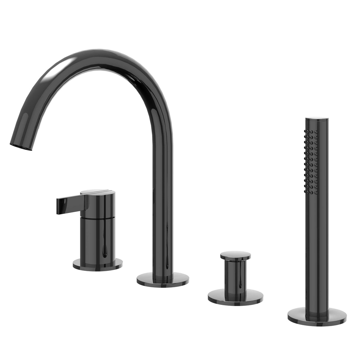 IVY Pact badrandcombinatie 4-gats - zwart chroom PVD