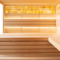 AWT Sauna E1621A Hemlock 220x220 9kW EOS Bi-O Cubo