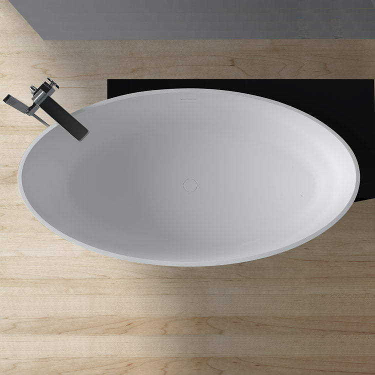 StoneArt Vrijstaand Badkuip BS-550 - zwart-wit mat - 170x93