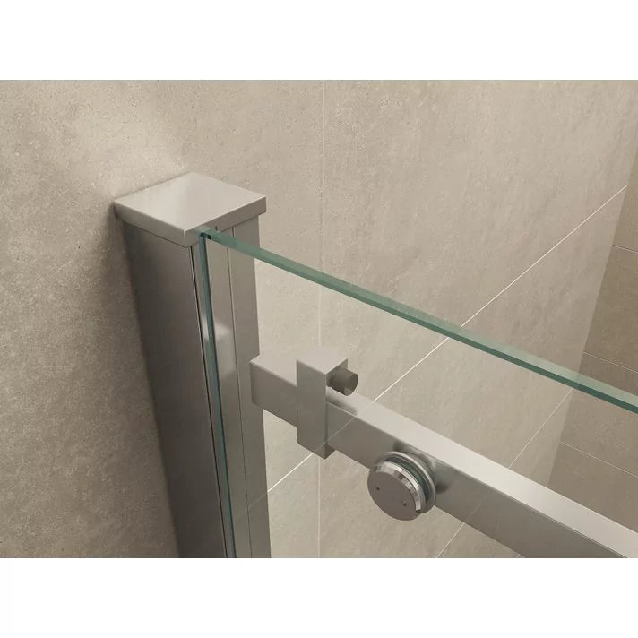 Slide nis schuifdeur 1400 x 2000 x 8 mm nano helder glas/chroom