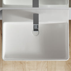 StoneArt Wastafel LP6206  zwart-wit 60x46 mat