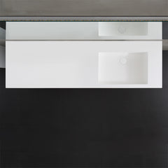 StoneArt Wastafel LP4516-0R - wit glanzend - 160x48