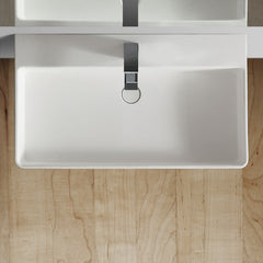 StoneArt Wastafel LP6208 zwart-wit 80x46 mat