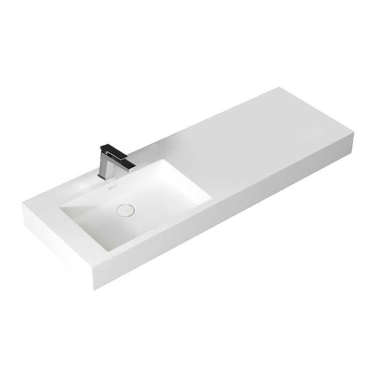 StoneArt Wastafel LP4514L - mat wit - 140x48cm