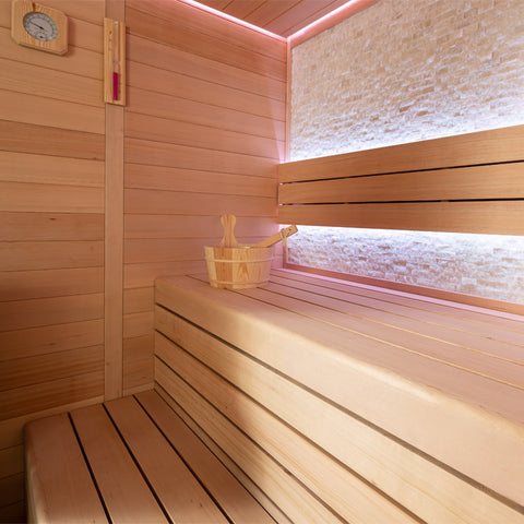 AWT Sauna E1604B Hemlock 180x150 9kW TheWall Bi-O