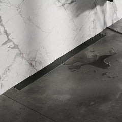 BRAUER Douchegoot met multifunctioneel rooster en flens voor wandmontage 7 x 50 RVS geborsteld