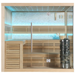 AWT Sauna E1105B Hemlock 200x200 9kW Cilindro