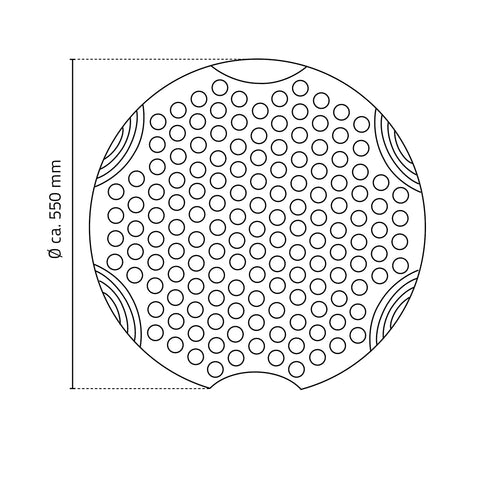 Ridder Tecnoplus antislip mat douche rond 55 cm wit