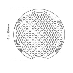 Ridder Tecnoplus antislip mat douche rond 55 cm wit